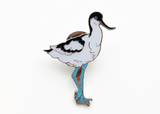 Mai Po Bird Pin - Pied Avocet standing | 米埔雀鳥 - 反嘴鷸 (站立)