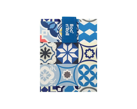Eco wrap Boc'n'Roll Patchwork - Blue | 食物麵包袋併布圖案 - 藍色